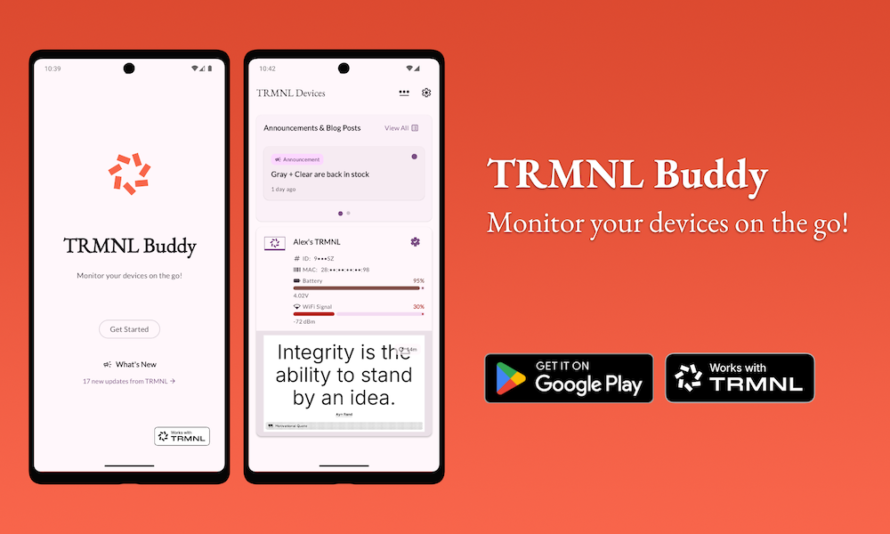 TRMNL Android Buddy App Banner Image